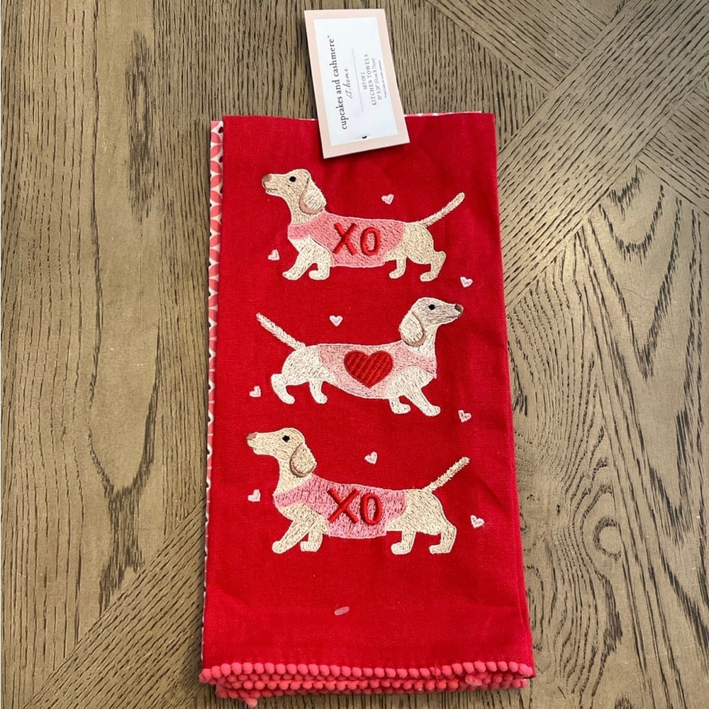 Valentine’s Day Dachshund Kitchen Towels 2pc